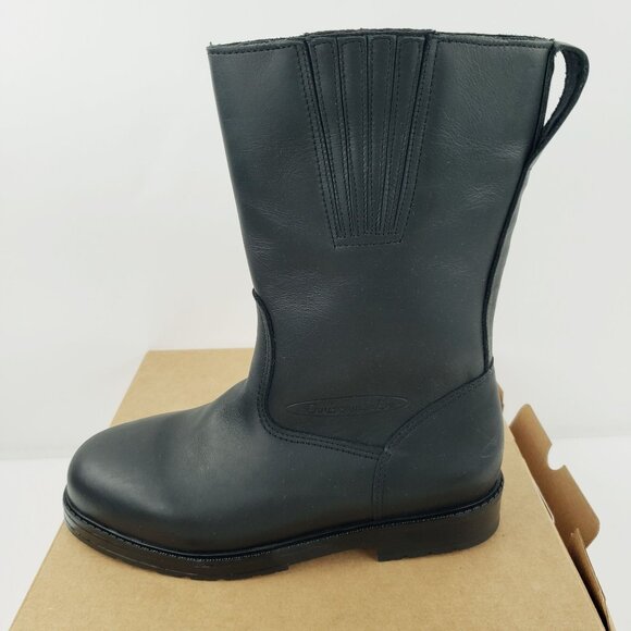 Cruiserworks Men 8.5 Wide Black Leather Classic Motorcycle Pull On Boots NEW - Picture 9 of 12